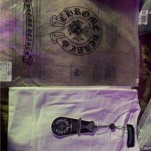 Chrome Hearts White and Black Logo Tee